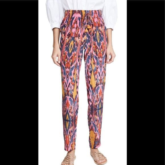 Figue Pants - 🍃🌺 FIGUE - 'Kerala Printed' 100% Silk Pants 🍃